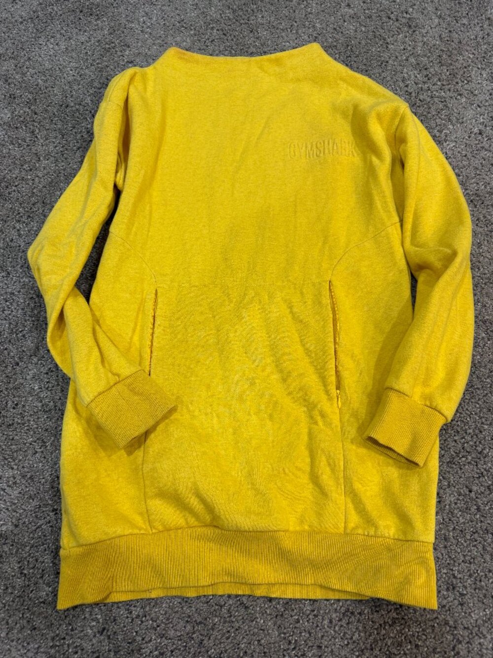 Gymshark So Soft Women's Small Yellow Tunic Sweatshirt Longline Fleece Cowl Neck